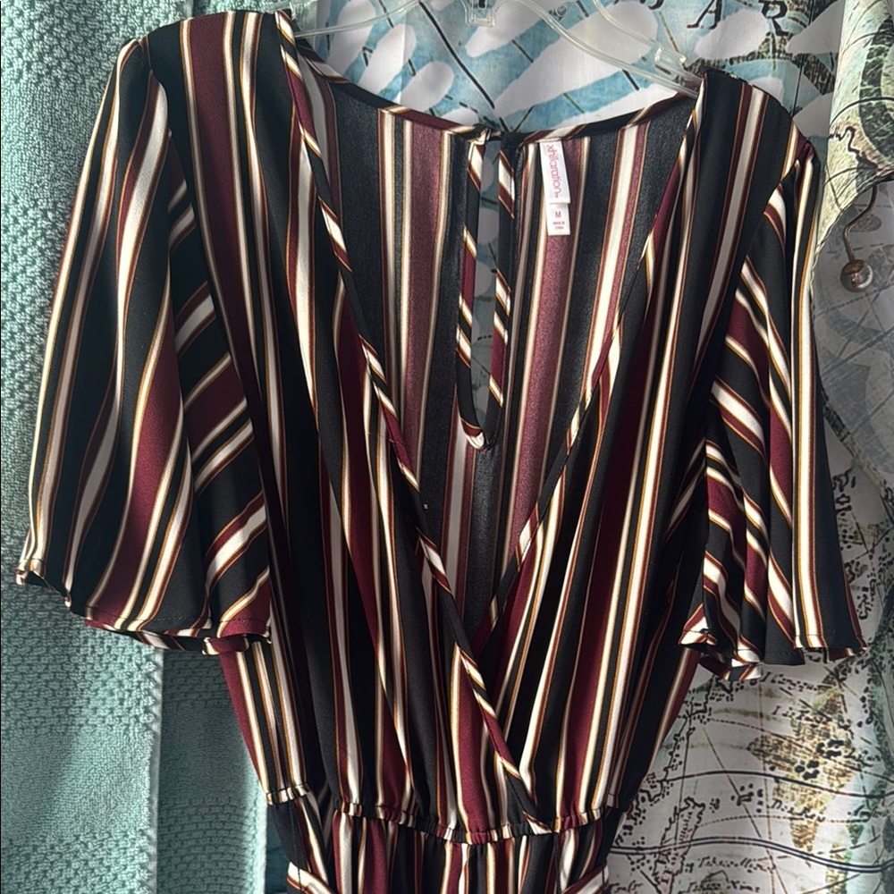 Xhilaration Black and White Asymmetrical Jumpsuit